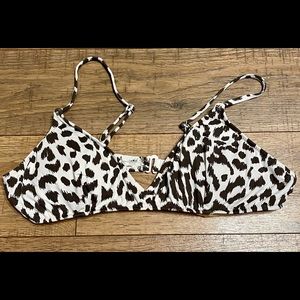 JCrew Leopard Swim Top